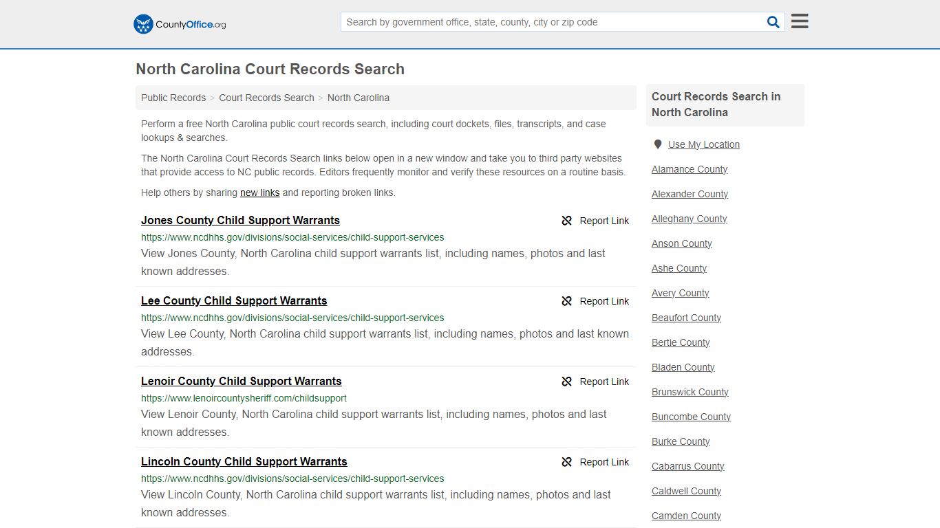 Court Records Search - North Carolina (Adoptions, Criminal, Child ...